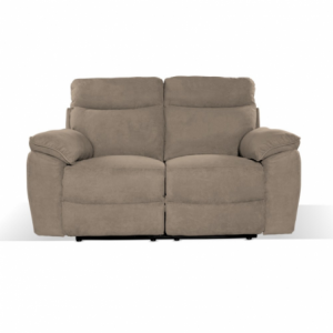 Zoom Divano recliner Boston 2 posti elettrico in tessuto giulia 9703 cappuccino
