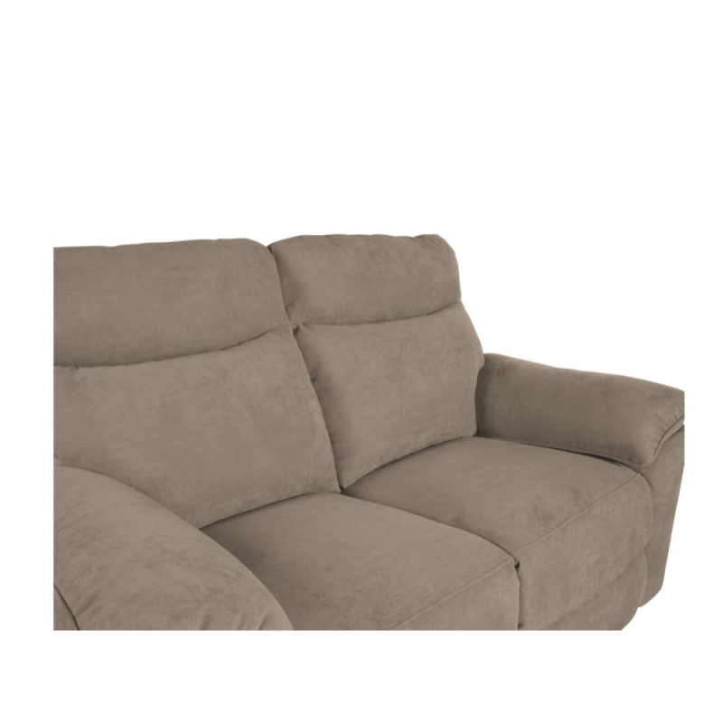 Divano recliner Boston 2 posti elettrico in tessuto giulia 9703 cappuccino