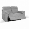Divano recliner Boston 2 posti elettrico in tessuto giulia 9713 grigio