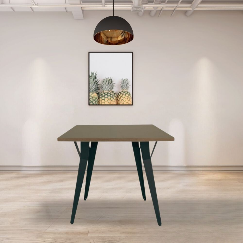 Tavolo da pranzo Yutan 80x80 cm rovere compatto e moderno