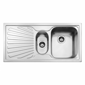 Lavello Smeg SP102S inox 100x50 cm 1+1/2 vasca gocciolatoio