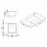 Lavello Smeg VZUM40CT sottotop 40x34 cm cemento moderno