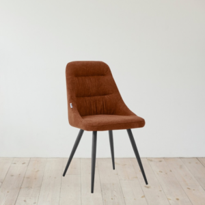 Set 2 sedie imbottite Cascade tessuto ruggine design moderno