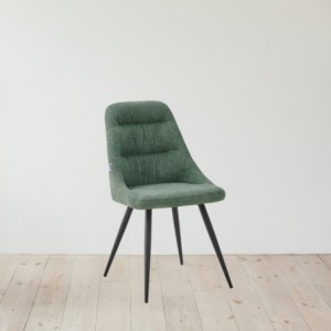 Set 2 sedie imbottite Cascade tessuto verde moderne