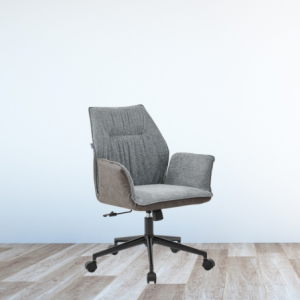 Set 2 poltrone girevoli Citra con rotelle retro elephant grigio