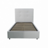 Letto singolo Ascoli contenitore ecopelle bianco moderno