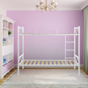 Letto a castello Wind bianco – Struttura in metallo robusta