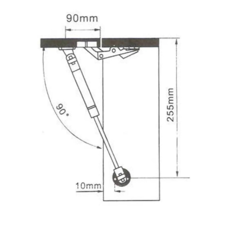 Braccetto a gas 80N