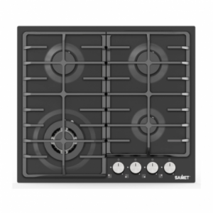 Piano cottura a gas incasso 60 cm 4 fuochi antracite Samet
