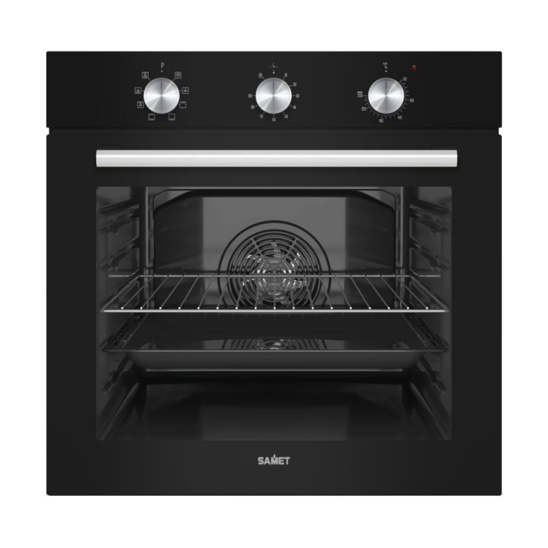 Forno incasso Giove multifunzione nero timer meccanico