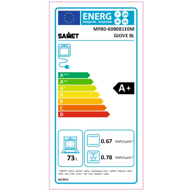 Forno incasso Giove multifunzione nero timer meccanico
