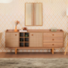 Madia Natura rovere miele effetto vimini 2 ante 3 cassetti