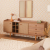 Madia Natura rovere miele effetto vimini 2 ante 3 cassetti