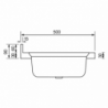Lavello appoggio Mondial inox 120x50 2 vasche gocciolatoio