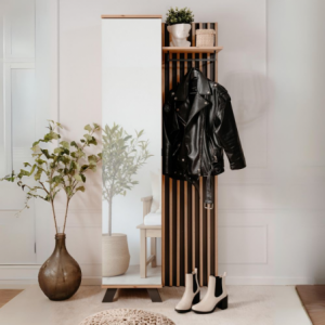 Mobile ingresso Medan 42A cannettato quercia antracite con specchio