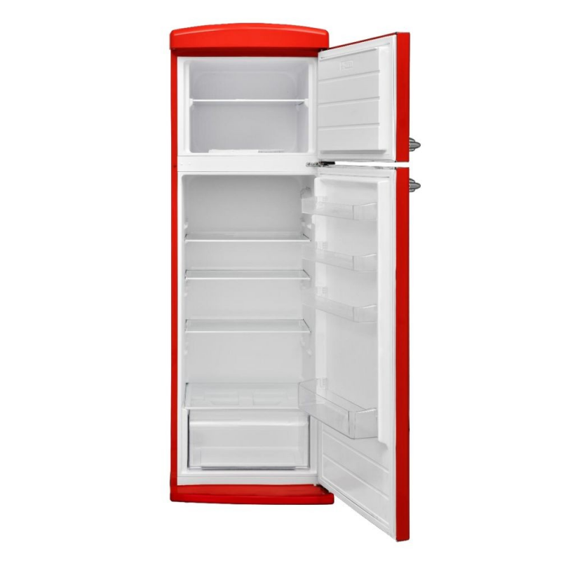 Frigorifero doppia porta Atlantic rosso 311 lt stile retrò