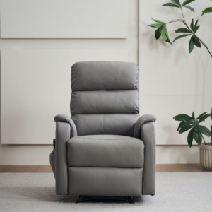 Poltrona relax Futura massaggiante nabuk grigio chiaro manuale