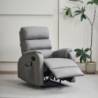 Poltrona relax Futura massaggiante nabuk grigio chiaro manuale