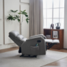 Poltrona relax Futura massaggiante nabuk grigio chiaro manuale