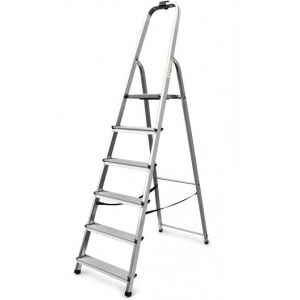 Scaletto Richiudibile 3 Gradini Bifacciale - Alluminio, Portata 125kg, Doppia Salita, Compatto, Per Casa - Foto 9