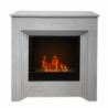 Camino a bioetanolo da terra BELLINI in legno effetto Cemento Made in Italy L96 x P35 x H96