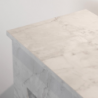 Camino a bioetanolo da terra BELLINI in legno effetto Marmo Bianco Made in Italy L96 x P35 x H96
