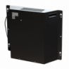 Camino elettrico caminetto da terra ADAMS in legno Bianco Nero L107 x P24 x H95,2