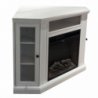Camino elettrico caminetto da terra MADISON in legno Bianco L126 x P78 x H80,5