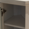 Camino elettrico caminetto da terra MADISON in legno Bianco L126 x P78 x H80,5