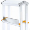 Sgabello scala in alluminio 4 gradini 4x4 doppia salita 125 kg