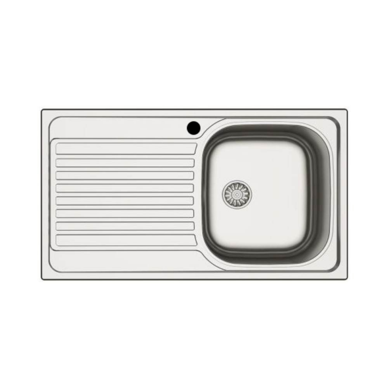 Lavello incasso cucina MP861VSX acciaio 86x50 cm vasca e gocciolatoio