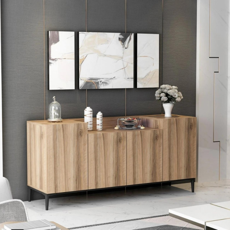 Madia Ellaria 4 ante noce 160x42x75h design moderno e capiente