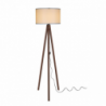 Lampada da terra Aden ASZ1460 noce e tessuto crema elegante
