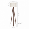 Lampada da terra Aden ASZ1460 noce e tessuto crema elegante