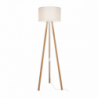 Lampada da terra Piko ASZ1664 rovere e tessuto crema elegante