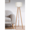 Lampada da terra Piko ASZ1664 rovere e tessuto crema elegante