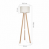 Lampada da terra Piko MDL5134 tessuto nero moderna elegante