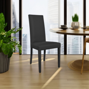 Set 2 sedie Nancy nere imbottite comfort ed eleganza moderna