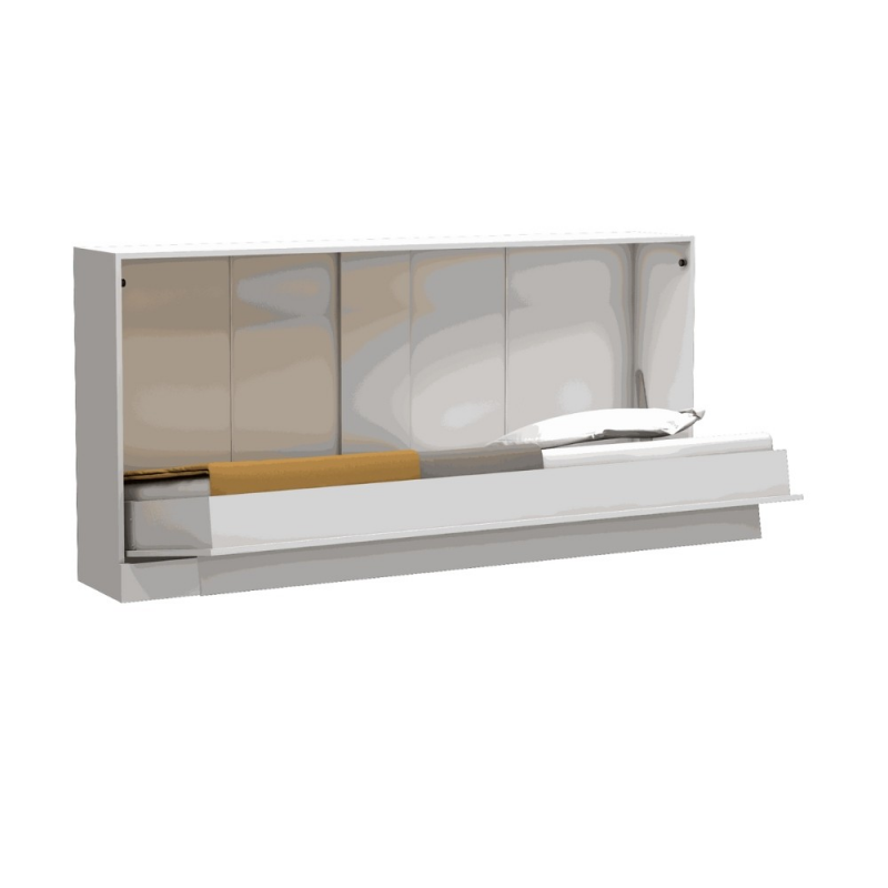 Letto singolo a scomparsa Life orizzontale bianco salvaspazio