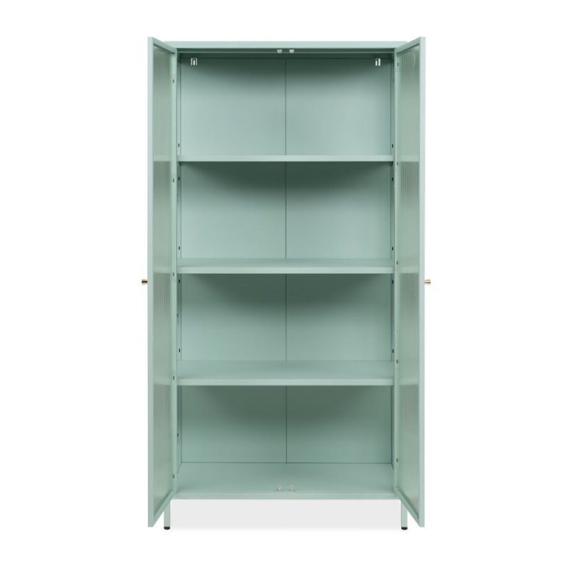 Vetrina Milton 52A acciaio laminato 2 ante vetro verde menta
