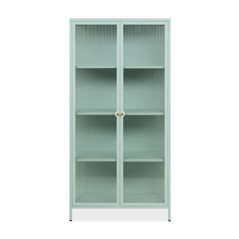 Vetrina Milton 52A acciaio laminato 2 ante vetro verde menta