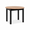 Tavolo rotondo allungabile Coburg 100 quercia/nero – Versatilità e stile