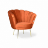 Poltrona Orel velluto arancio comfort e stile classico moderno