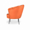 Poltrona Orel velluto arancio comfort e stile classico moderno