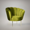 Poltrona Orel velluto verde acido classica elegante casa