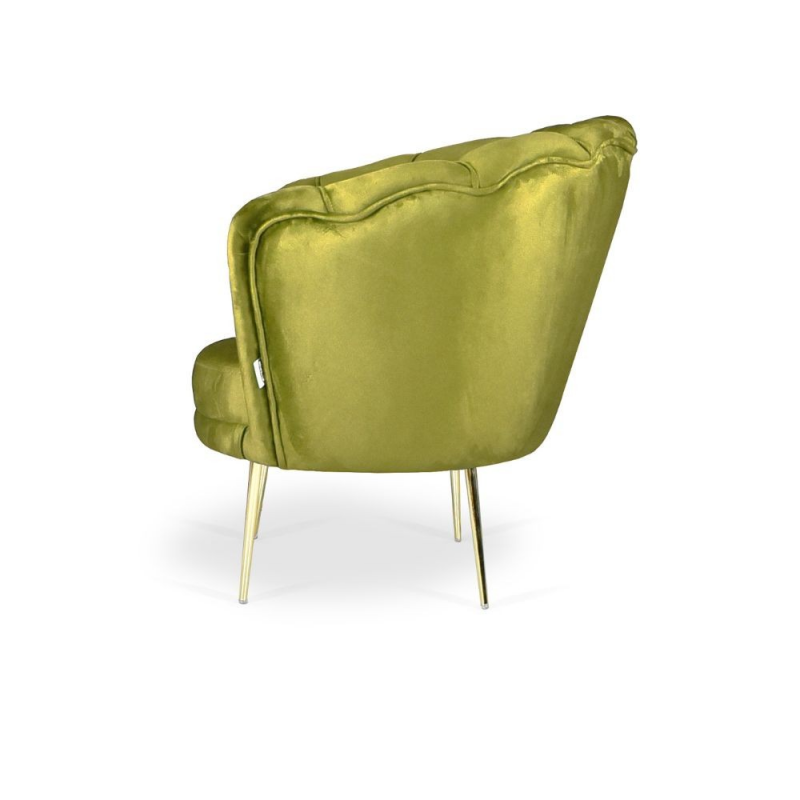 Poltrona Orel velluto verde acido classica elegante casa