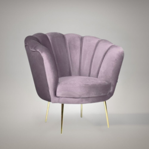 Poltrona Orel velluto glicine classica elegante casa