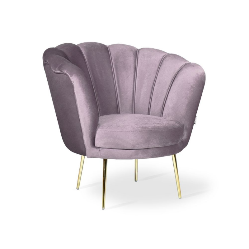 Poltrona Orel velluto glicine classica elegante casa
