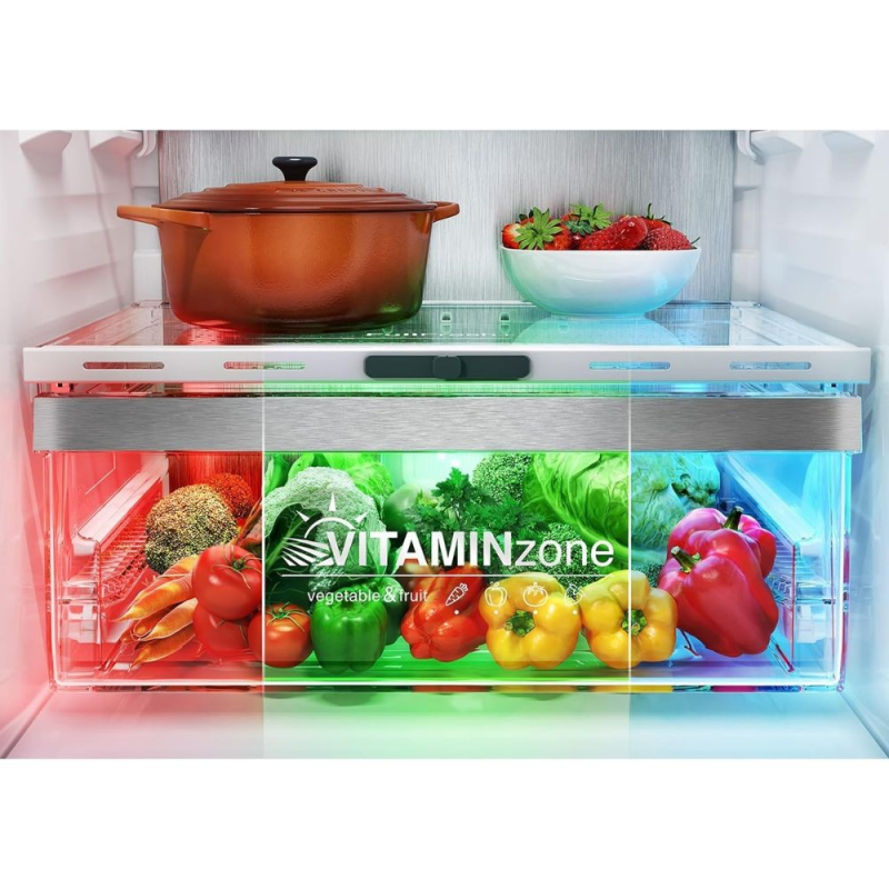 Frigorifero combinato Grundig 70 cm 483 lt Dark Inox Classe C