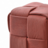 Pouf Den quadrato intrecciato mattone pratico e moderno
